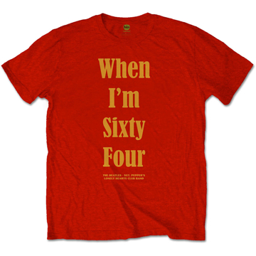 Picture of Beatles Adult T-Shirt: Beatles Song Lyric Edition "When I'm Sixty Four"