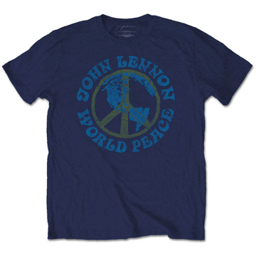 Picture of Beatles Adult T-Shirt: John Lennon World Peace Crest