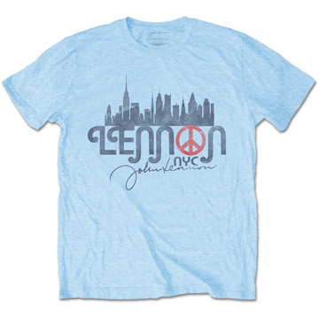 Picture of Beatles Adult T-Shirt: John Lennon NYC Skyline