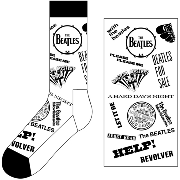 Picture of Beatles Socks: The Beatles Unisex Ankle Socks - Albums Monochromey