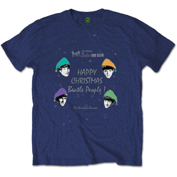 Picture of Beatles Adult T-Shirt: Beatles Christmas Tee Faces
