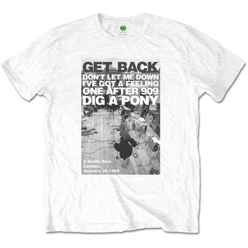 Picture of Beatles Adult T-Shirt: Beatles Get Back Rooftop Shot