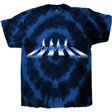 Picture of Beatles Adult T-Shirt: Beatles Abbey Road Dip Dye Blue