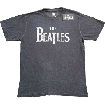Picture of Beatles Adult T-Shirt: Drop T Logo Snow Wash Tee