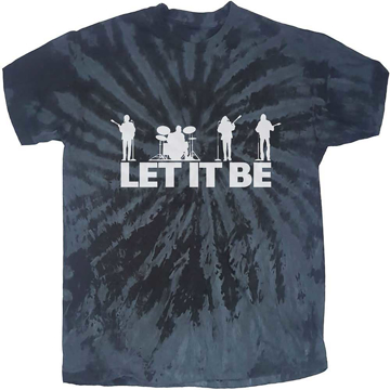 Picture of Beatles Adult T-Shirt: Beatles "Let It Be" Dip Dye Silhouette Tee