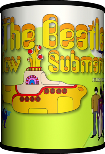 Picture of Beatles Lamp Shades: Beatles Yellow Submarine Logo